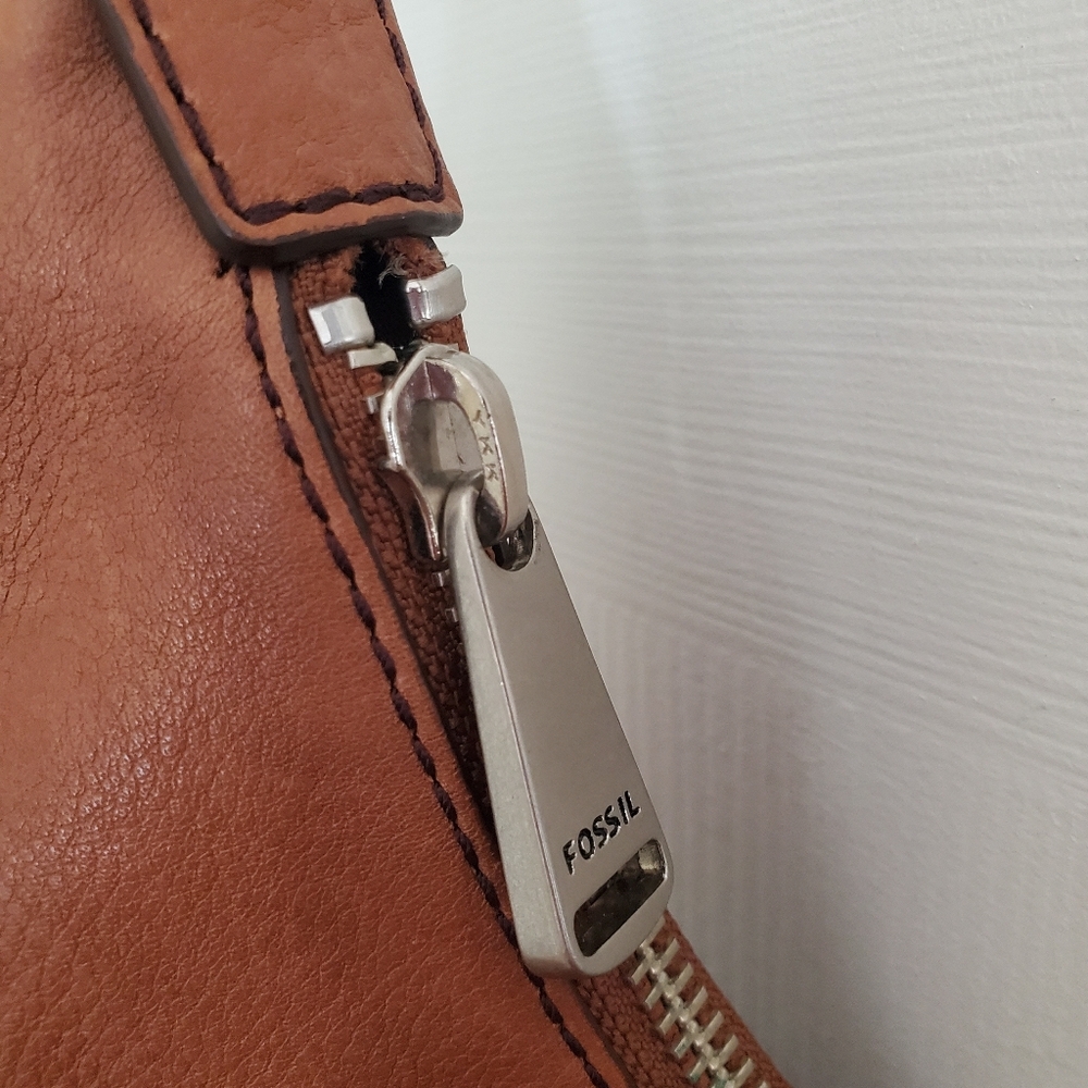FOSSIL Chestnut Brown MADDOX MARLOW Hobo Handbag Purse - Picture 4 of 14